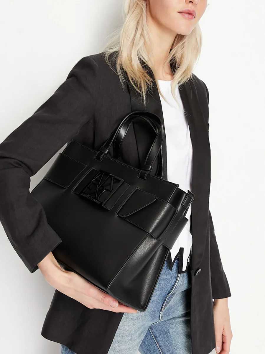 Borsa Shopper da Donna - Nero - immagine 6