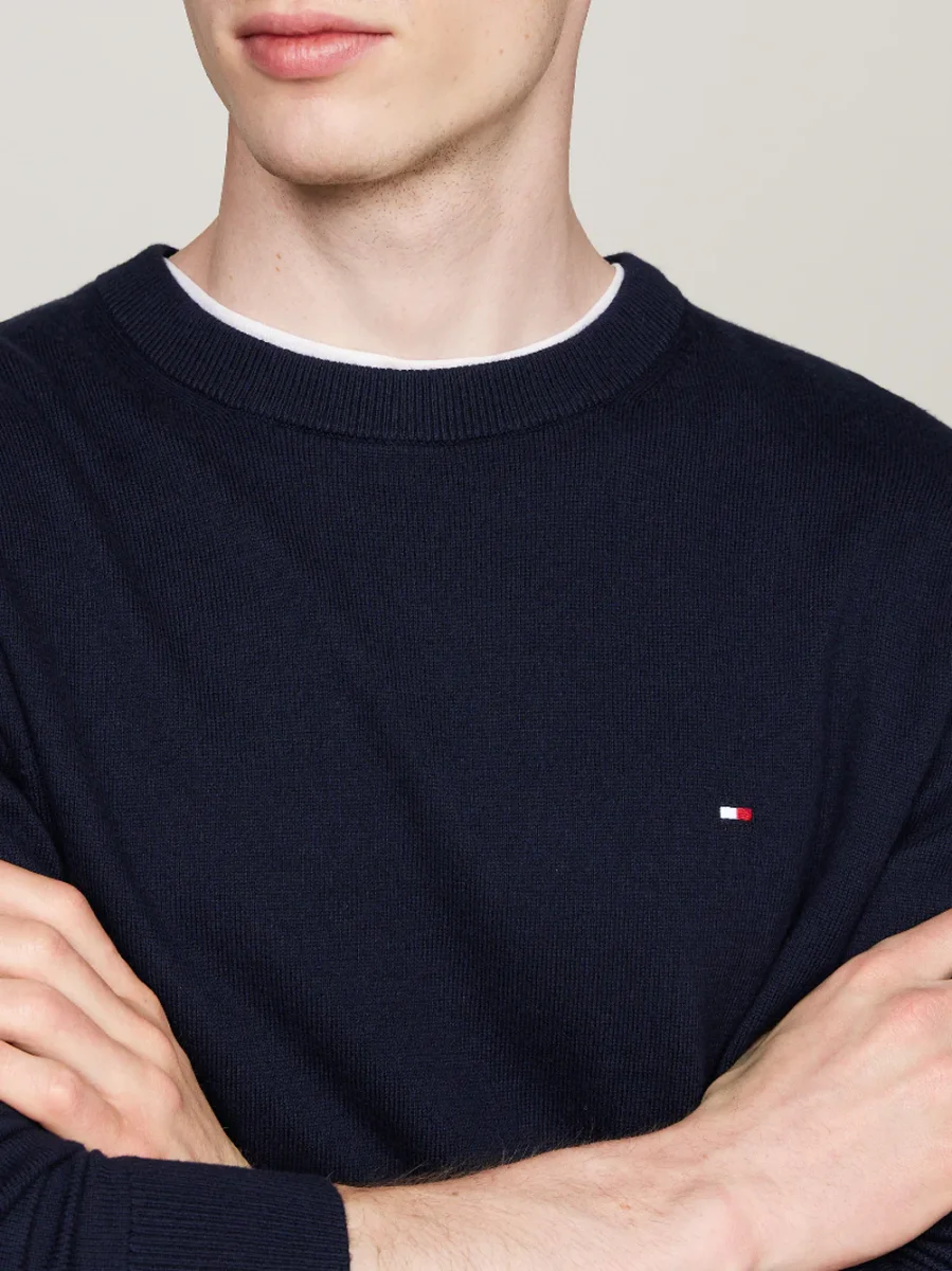 Pullover Pima Org Ctn Cashmer Uomo Mod. MW0MW28046 DW5 Desert Sky - immagine 4