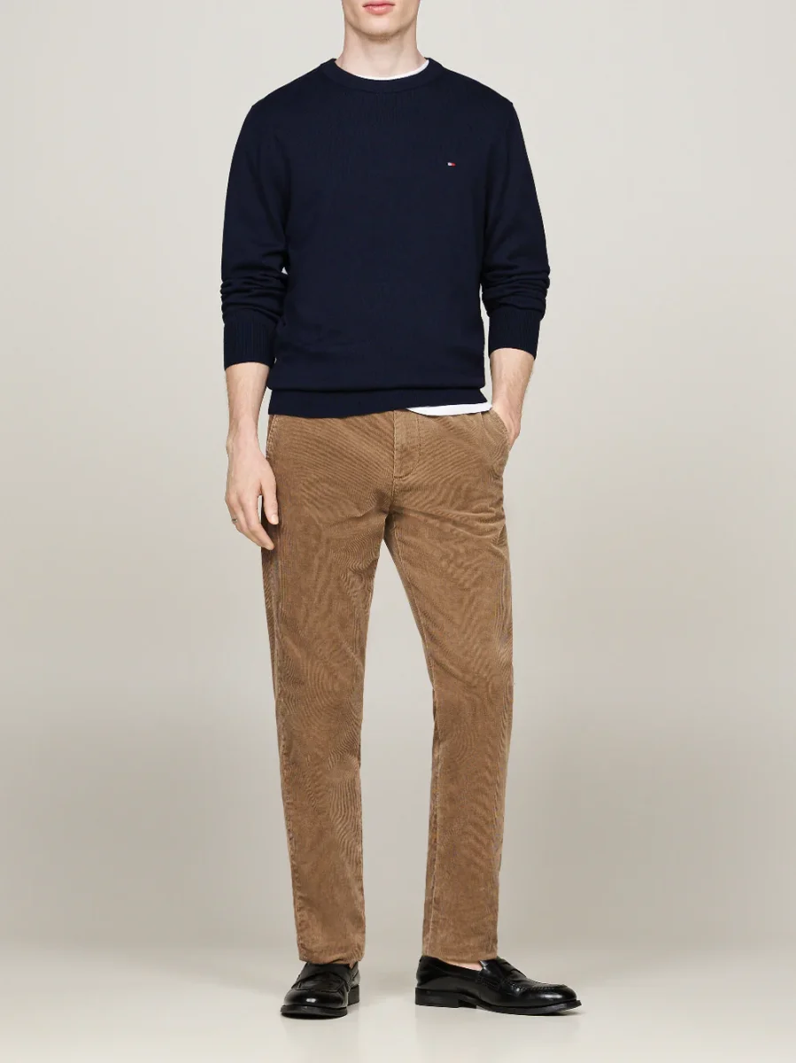 Pullover Pima Org Ctn Cashmer Uomo Mod. MW0MW28046 DW5 Desert Sky - immagine 5