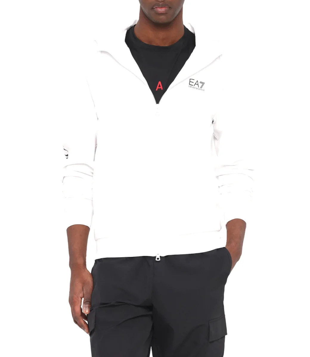 Emporio Armani Felpa Zip Uomo Mod. 7M000568 AF13512 M0003 Bianco - immagine 5