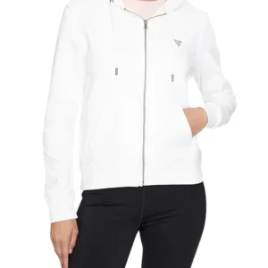 Felpa Zip Donna Mod. W4YQ03 KC811 G011 Bianco