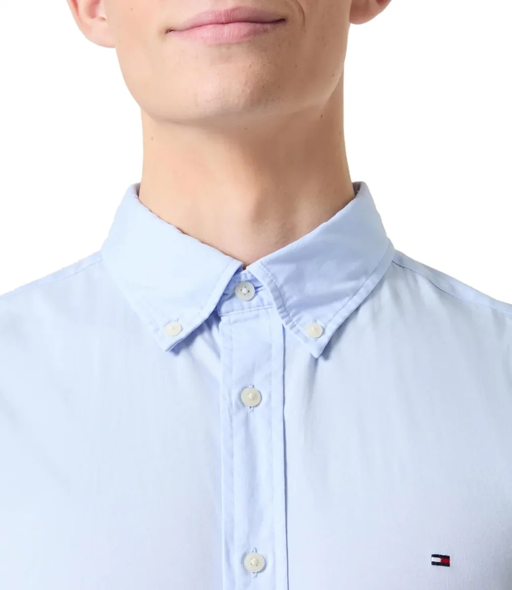 Camicia Maniche Lunghe Uomo Mod. MW0MW39988 C3Q Celeste - immagine 3