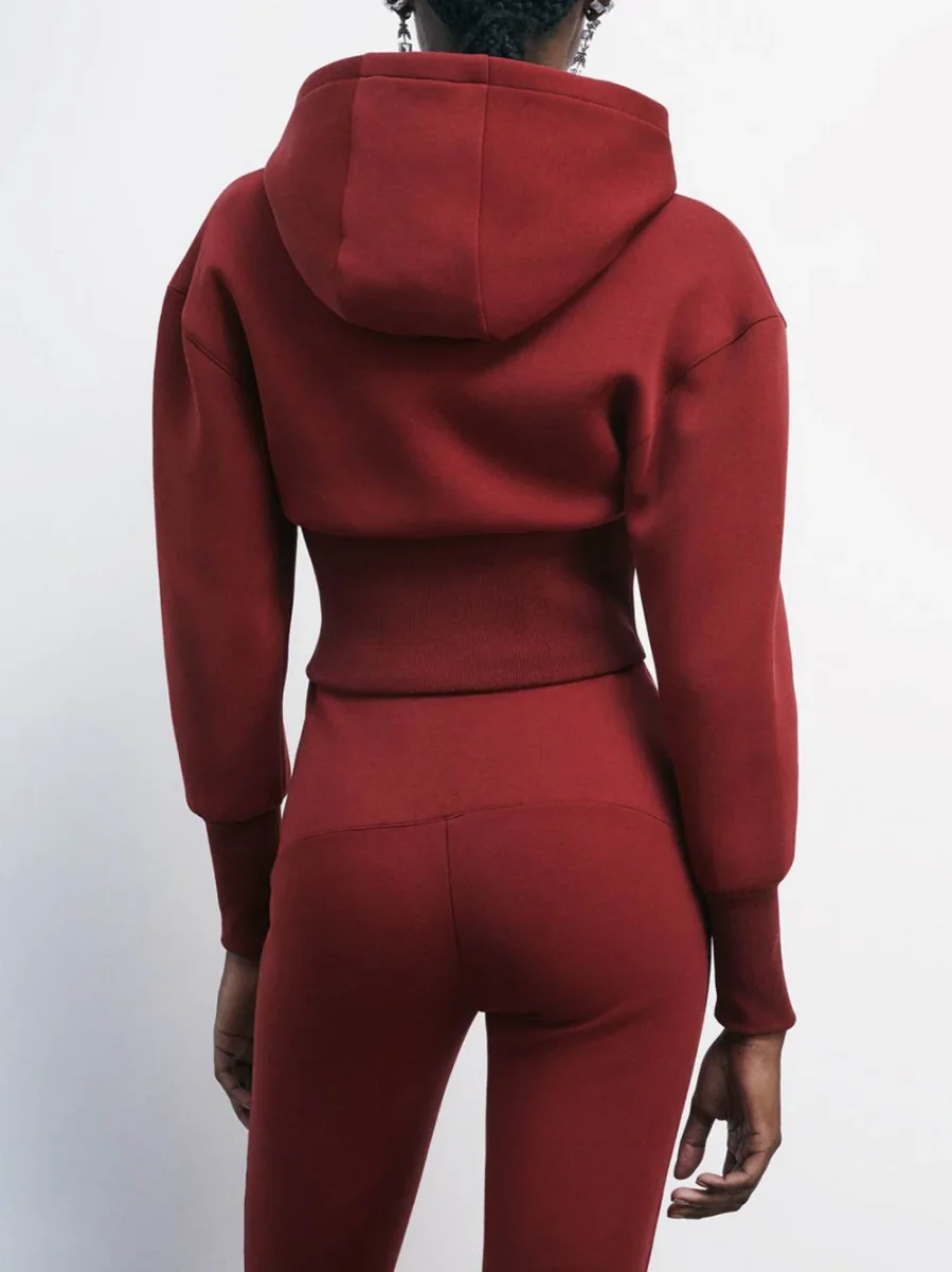 Felpa Zip da Donna - Rosso - immagine 4
