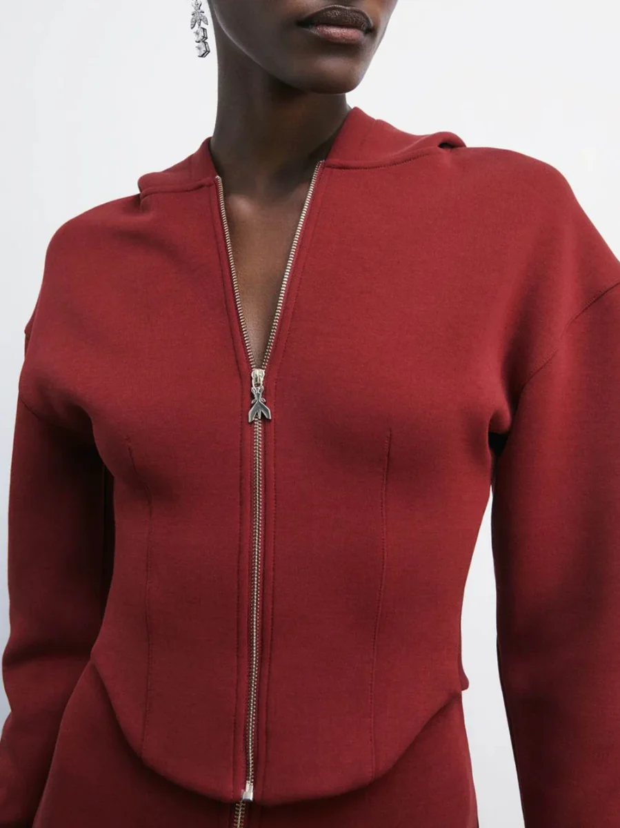 Felpa Zip da Donna - Rosso - immagine 5