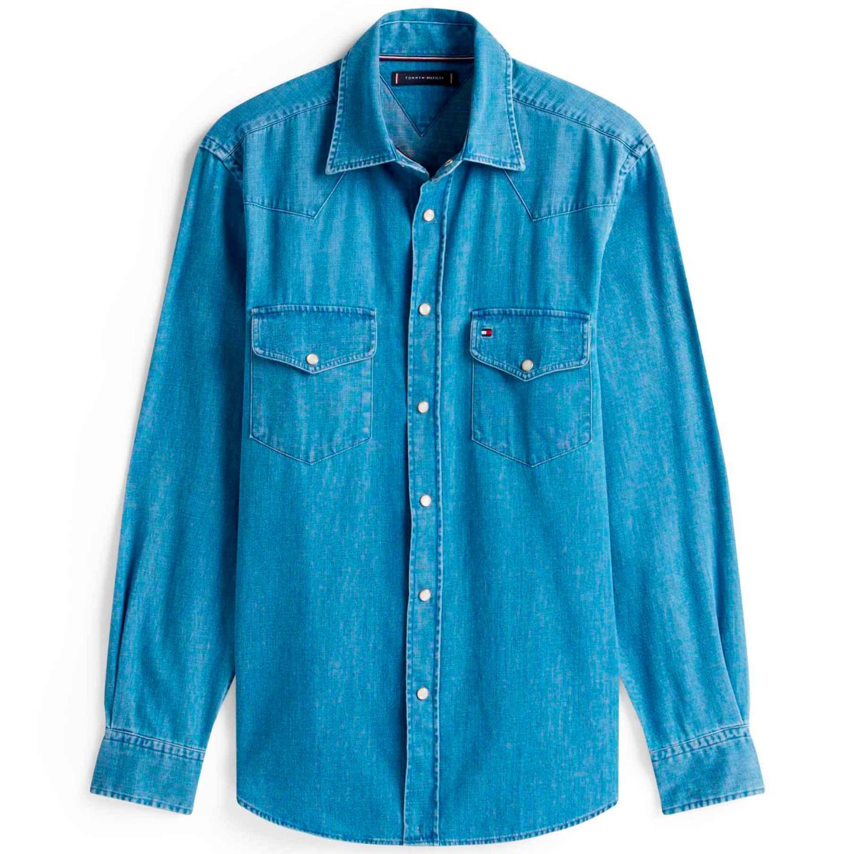 Camicia Manica Lunga Uomo Mod. MW0MW39429 1A4 DENIM - immagine 6