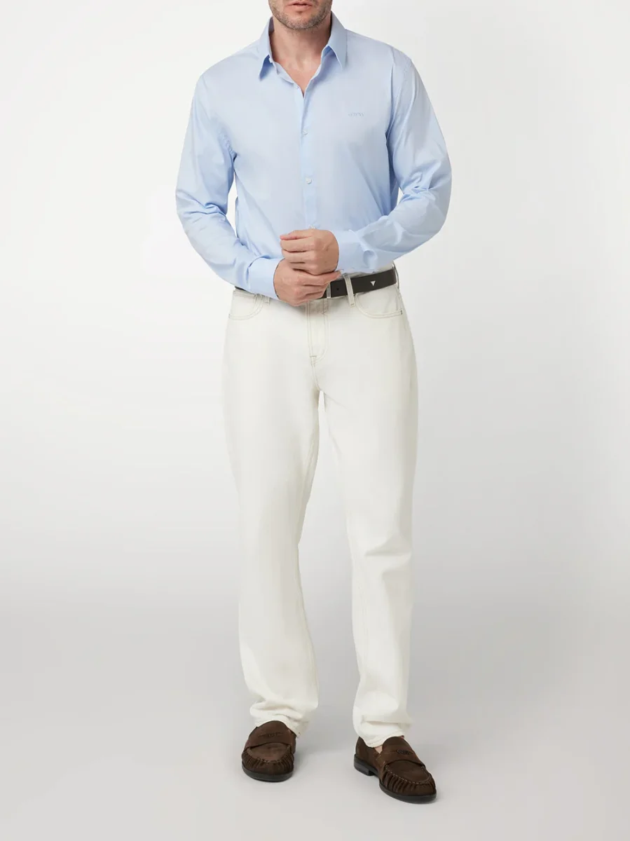 Camicia Classica da Uomo - Celeste - immagine 5