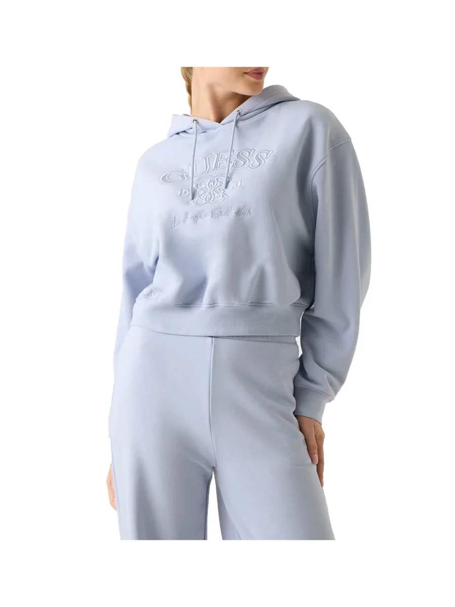 Felpa cappuccio Donna Mod. V6RQ03 KD761 G7HP Celeste
