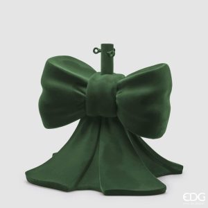 EDG Base Albero Fiocco Velluto Verde Bosco H45 cm