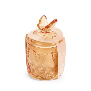 Nuvole di Stoffa Candela Farfalla Arancio H12,5