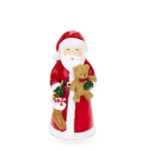 Nuvole di Stoffa Candela Babbo Natale con Orsetto 15,5 cm