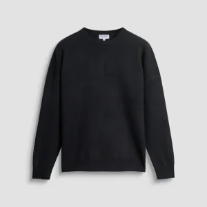 PULL GIROCOLLO UOMO  RELAXED FIT IN VISCOSA NERO ANTONY MORATO