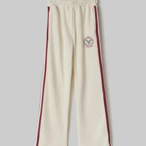 PANTALONE DONNA IN FELPA DRITTO CON BANDE IN MAGLIA PANNA HINNOMINATE