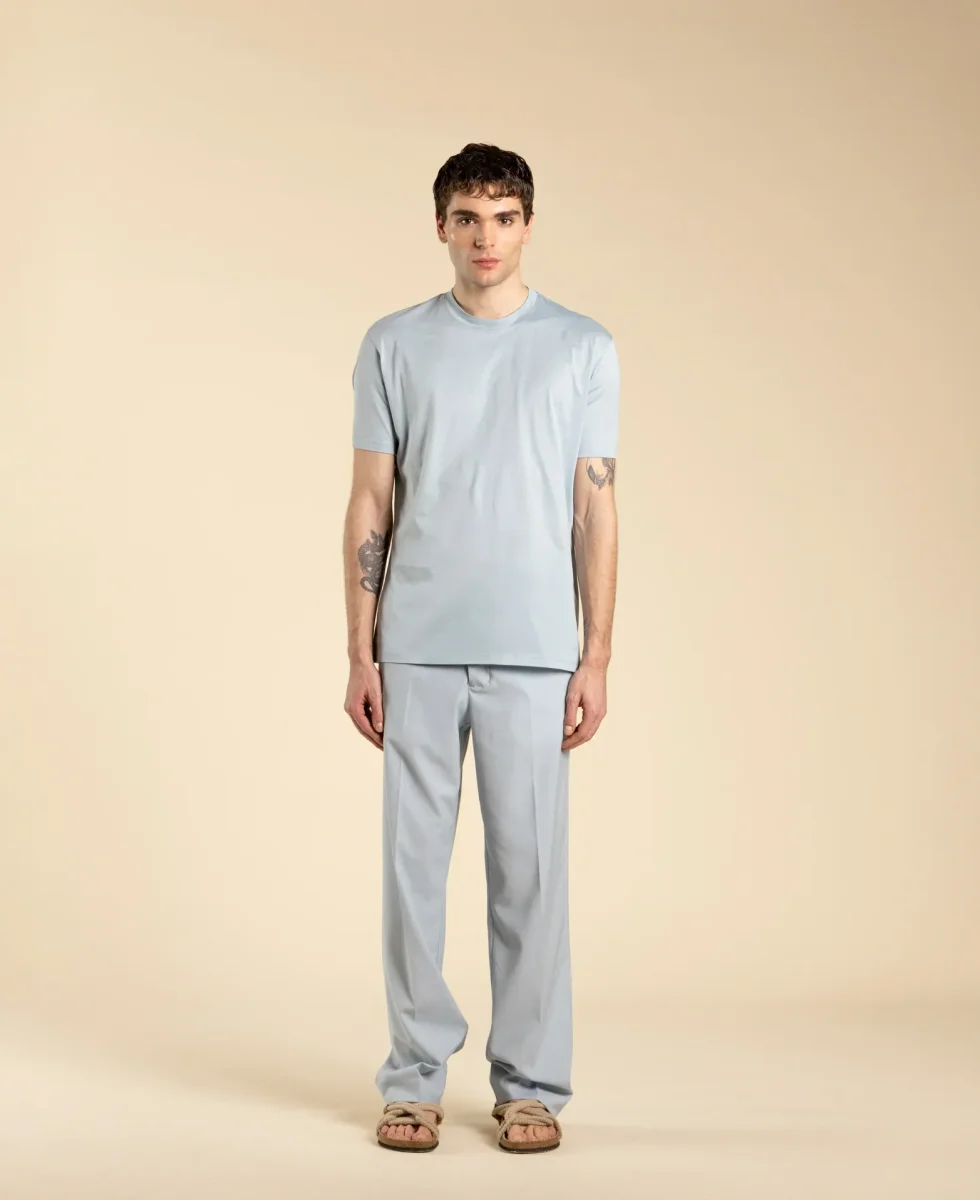 T-shirt regular fit in cotone filo di scozia - immagine 3