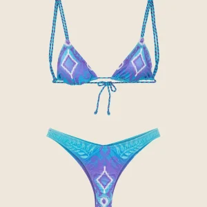 Bikini Donna F**K Triangolo con Slip Americano Fisso Fantasia