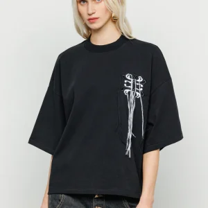 T-SHIRT AKEP FIT OVERSIZE CON RICAMO SUL DAVANTI