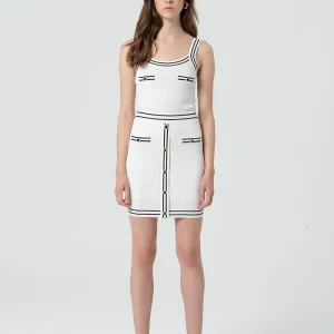 Gonna aderente mini in maglia
